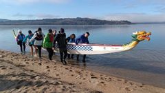 Entrenan en el lago pont�s una vez a la semana, con Iv�n Pena, que tambi�n es el presidente del club
