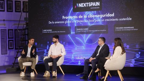 El segundo coloquio versó sobre la importancia de la ciberseguridad. José Suárez, de Palo Alto Networks, Marcos Carro, de IndraMind, y Ricardo Rodríguez, de Ednon, analizaron los principales desafíos, pero también las oportunidades
