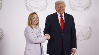 Giorgia Meloni y Donald Trump, el pasado mes de octubre en Egipto, durante la firma del acuerdo de paz sobre Gaza