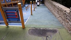 As� est� el parque infantil de la Plaza de Galicia