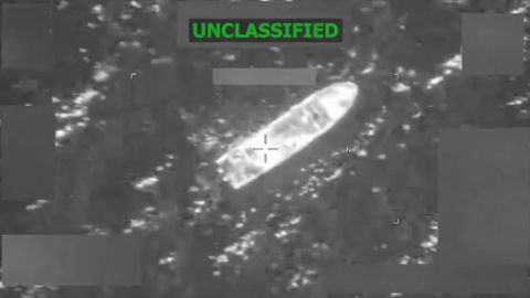 Imagen del ataque de EE.UU. contra una supuesta narcolancha en el Pac�fico.