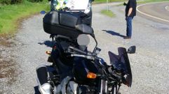 Imagen de la moto accidentada