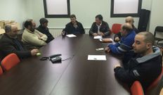 Los representantes de Uni�ns Agrarias se reunieron ayer en Lal�n.
