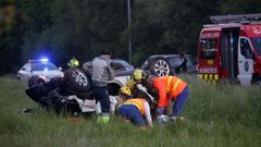 Imagen de uno de los accidentes mortales ocurridos este a�o en Galicia.