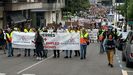Manifestaci�n en Avil�s contra el cierre en Saint-Gobain