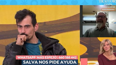 Salva y Fernando Fern�ndez durante el programa de Espejo P�blico