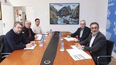 Jos� Balseiros y Juan Jos� Cervi�o (d), a la derecha, con �scar Pose,� F�lix Porto y Paco Bello