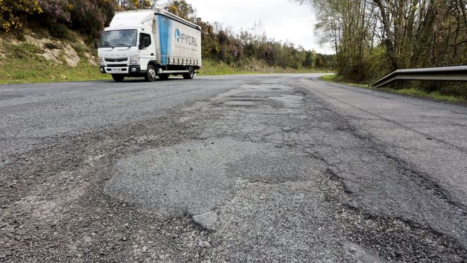 Ejemplo de cmo est el trazado de la N-540 en la provincia de Lugo, como en este tramo entre Meixonfro y As Neves, en Taboada