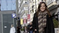 In�s Rey, abogada, ayer en la plaza de Lugo de A Coru�a