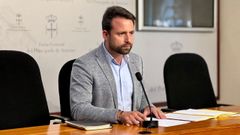 El presidente del PP, lvaro Queipo, en rueda de prensa