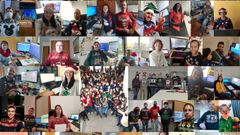 Trabajadores de Aldaba celebraron el Christmas Jumper Day a beneficio de la Asociaci�n P�rkinson Coru�a