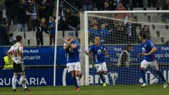 Carlos Hernandez gol Carlos Tartiere Real Oviedo Cultural Leonesa.Carlos Hern�ndez celebra su gol frente a la Cultural