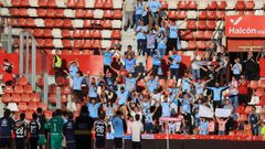 Aficionados del Celta,�tras el duelo entre el Fortuna y el Sporting de Gij�n en El Molin�n.
