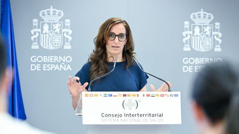 La ministra de Sanidad, M�nica Garc�a, en la rueda de prensa posterior al consejo interterritorial