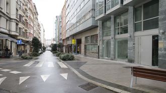 La calle Emilia Pardo Baz�n en la que tuvo lugar parte del operativo