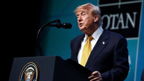 Trump, el pasado 8 de julio, durante la cumbre de l�deres de la OTAN en Ankara, Turqu�a.  