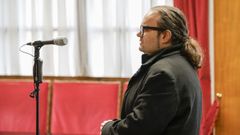 El acusado, en una imagen de archivo de otro juicio en su contra en la Audiencia de Ourense.