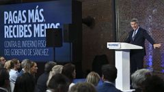 El l�der del PP, Alberto N��ez Feijoo, interviene este mi�rcoles en el foro Pagas m�s, recibes menos.