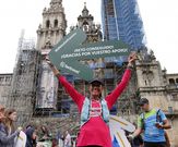 Vi�as lleg� al Obradoiro tras recorrer 780 kil�metros. 