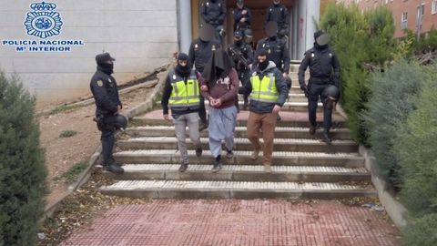 Imagen de la operaci�n realizada en diciembre del a�o pasado en Espa�a y Marruecos contra una red de apoyo al EI