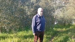 os� Espinosa S�nchez en un olivar que cultiva en el municipio de Quiroga