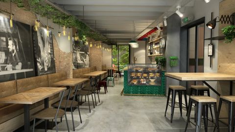 As� ser� la cafeter�a del hotel de Bcool en Oviedo, pensado como low cost para p�blico joven