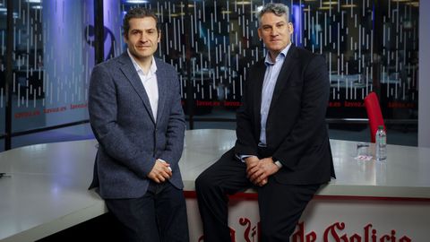 Luis Aguilar y Enrique Rodr�guez visitaron�este lunes el plat� de la redacci�n central de La Voz