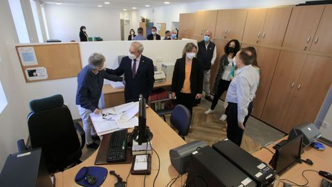 Visita del presidente de la Diputacin de Lugo a la reforma integral del edificio