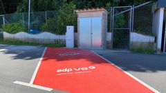 Punto de recarga para coches el�ctricos en Asturias.