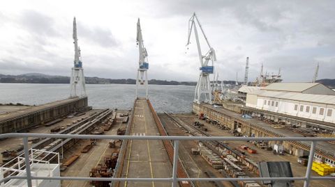 Las gradas de Navantia Ferrol, en las que crecer�n la futura generaci�n de fragatas F-110