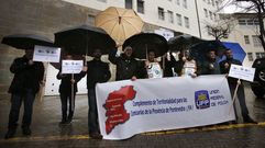 Otra protesta de la UFP reclamando una nueva comisar�a de Polic�a Auton�mica en Vigo