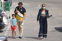 El actor Luis Lorenzo y su pareja, Arancha Palomino, en Madrid