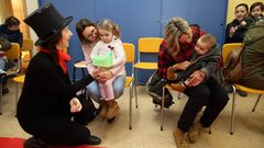 Raquel Queiz�s en un espect�culo en el 2018 en Carballo