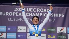 Alejandra Neira, ciclista compostelana de 18 a�os, campeona de Europa en la contrarreloj j�nior