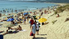 Playa de A Lanzada, en una imagen del verano del 2004