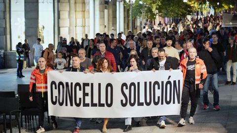 Manifestacin de los trabajadores del Concello de Ourense.