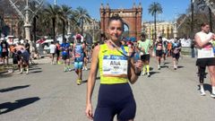 Ana Mart�nez corri� su primer marat�n en Barcelona