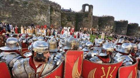 Legionarios romanos en el Arde Lucus, en Lugo