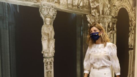 Yolanda D�az admite en Santiago que la coalici�n de Gobierno vive un momento �delicado�