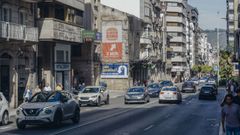 Coches circulando por Ourense