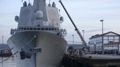 La Almirante Juan de Borb�n, el 6 de enero en el Arsenal.