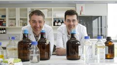 Miguel L�pez y Rub�n Nogueiras. Un ferrolano y un vigu�s que ense�an en la USC y dirigen grupo en el Centro Singular de Investigaci�n en Medicina Molecular y Enfermedades Cr�nicas.