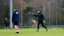 Anquela Requexon Real Oviedo.Anquela, durante el entrenamiento