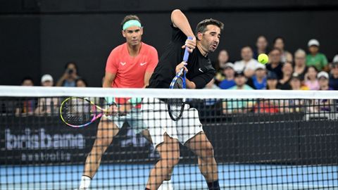 Marc López es uno de los entrenadores de Rafa Nadal