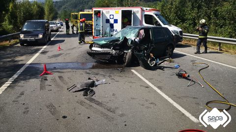 Accidente de trfico en Laviana