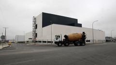 Obras de ampliaci�n de las instalaciones de Oviganic Ib�rica en Monforte, en una fotograf�a de julio del a�o pasado