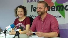 Los errejonistas Eva Mart�nez y  Fran Mu�oz, que se presentar�n por Leganemos