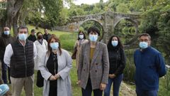 Ana Pont�n, durante su visita a Allariz