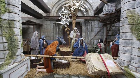 Bel�n gigante instalado en el casco hist�rico de Viveiro