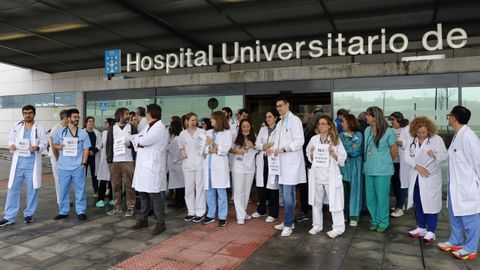 Protesta en contra del borrador de estatuto el pasado mes de febrero en el CHUO